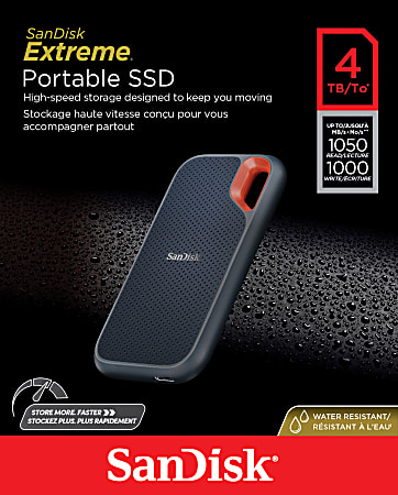 SanDisk Extreme Portable SSD 4TB Black - Office Depot
