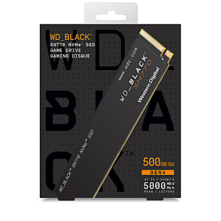 Western Digital BLACK&trade; SN770 NVMe&trade; SSD, 500GB, Black