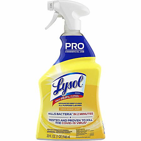 Lysol® Advanced Deep Cleaner, Lemon Breeze Scent, 32 Oz, Clear