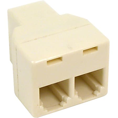 Belkin Pro Series Modular Cable Splitter - 1 x RJ-11 Female - 2 x RJ-11 Female - Ivory
