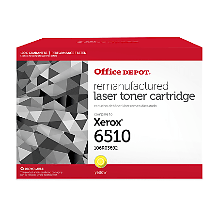 Office Depot&reg; Remanufactured Yellow Extra High Yield Toner Cartridge Replacement For Xerox&reg; 6510, OD6510Y