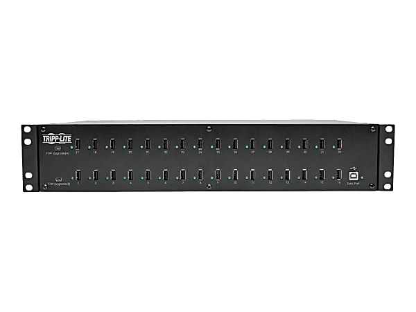 Tripp Lite 32-Port USB Charging Station with Syncing - Charging station - 400 Watt - 80 A - 32 output connectors (32 x 4 pin USB Type A) - black - United Kingdom