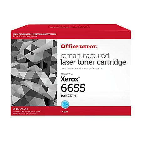 Office Depot® Remanufactured Cyan Toner Cartridge Replacement For Xerox 6555, OD6555C