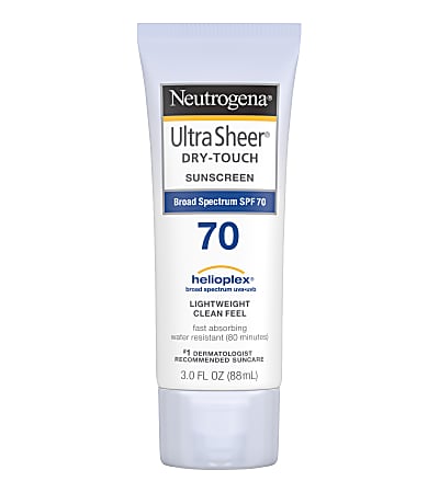 Neutrogena Ultra Sheer Dry-Touch Water-Resistant Sunscreen, 3 Oz, SPF 70