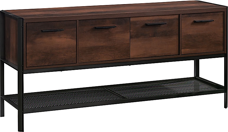Sauder® Briarbrook Commercial 64"W x 18-1/2"D Office Lateral 2-Drawer File Cabinet Credenza, Barrel Oak/Black