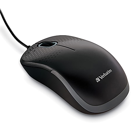 Verbatim Silent Corded Optical Mouse - Black -