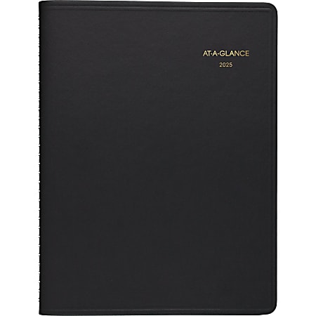 2025-2026 AT-A-GLANCE® Monthly Planner, 9" x 11", Black, January To March, 7026005