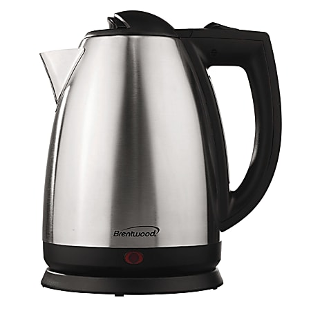 Brentwood 2.0L Electric Cordless Tea Kettle Silver - Office Depot