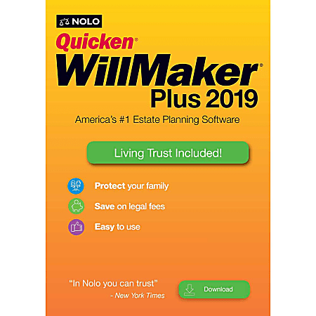 Quicken WillMaker Plus 2019 Living Trust - Office Depot
