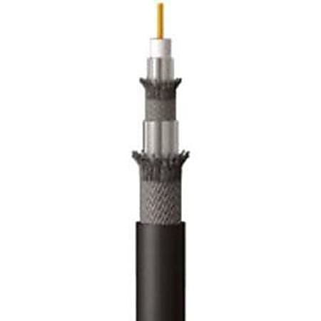 C2G 1000ft RG6/U Quad Shield In-Wall Coaxial Cable - 1000ft - Black
