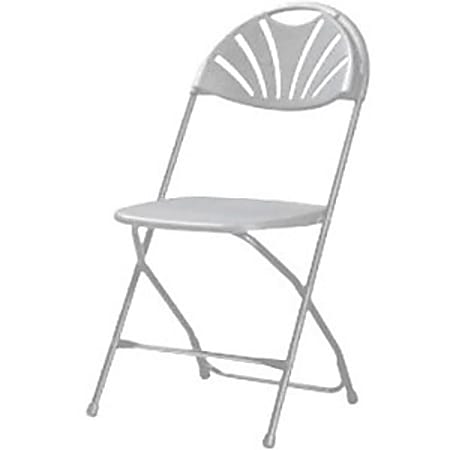 Dorel Zown Premium Fan Back Folding Chair White Seat White Polyethylene ...