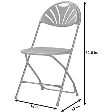 Dorel Zown Premium Fan Back Folding Chair White Seat Color
