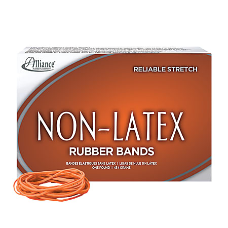 Alliance® Rubber Sterling® Rubber Bands, No. 19, 1 lb, Orange, Box Of 1,750