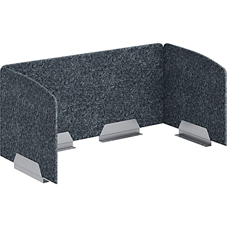 HON 3-Sided Above U Desktop PET Screen - 46" Width23.3" Depth x 20" Length - Gray - 1 / Each