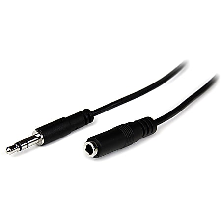StarTech.com Slim 3.5mm Stereo Extension Audio Cable, 6'