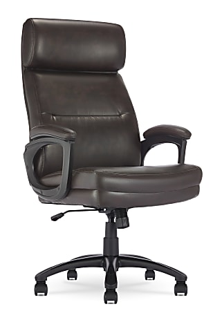 Serta&reg; Comfort Big &amp; Tall Ergonomic Bonded Leather High-Back Executive Office Chair, Brown