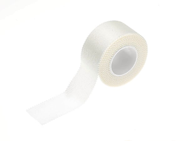 Medline Caring Cloth Silk Adhesive Tape, 1" x 10 Yd., White, Box Of 12