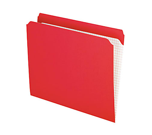 Pendaflex® Reinforced-Top File Folders, Letter Size, 9 1/2" x 11 5/8", Red, Box Of 100