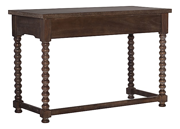 Linon Home Décor Products Masey Home Office Spindle Desk, Antique Brown