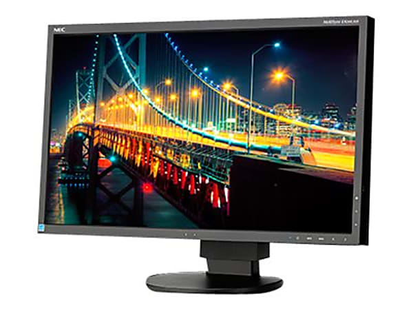 NEC MultiSync EA244UHD-BK - LED monitor - 24" (23.8" viewable) - 3840 x 2160 4K @ 60 Hz - AH-IPS - 350 cd/m² - 1000:1 - 6 ms - 2xHDMI, 2xDVI-D, 2xDisplayPort - speakers - black