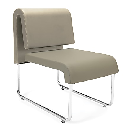 OFM Uno Lounge Chair, 20 1/2"H x 28 1/2"W x 28 1/2"D, Taupe