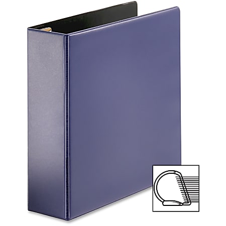 Cardinal® EasyOpen® Reference Binders With Locking Slant-D® Rings, 8 1/2" x 11", 3" Rings, Navy