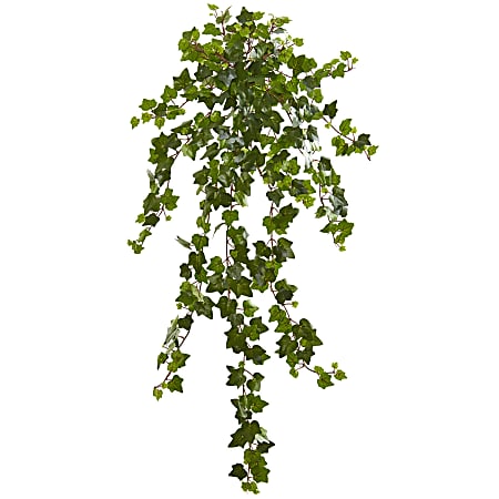 Nearly Natural Curly Ivy 36" Artificial Hanging Plants, Green, Set Of 3 Plants