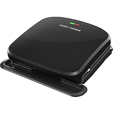 George Foreman 4-Serving Removable Plate & Panini Grill - Black - 60 Sq. inch. Cooking Area - Black