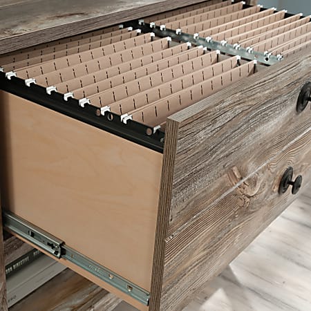 Sauder Granite Trace 32 12 W x 21 34 D Lateral File 1 Drawer Rustic Cedar Office Depot