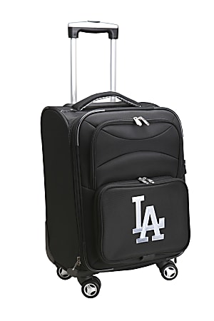 Denco ABS Upright Rolling Carry-On Luggage, 21"H x 13"W x 9"D, Los Angeles Dodgers, Black