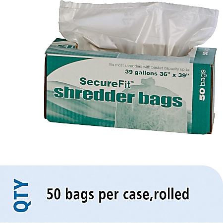 Ativa 1 mil Shredder Bags 4 Gallons Clear Box Of 25 Bags - Office