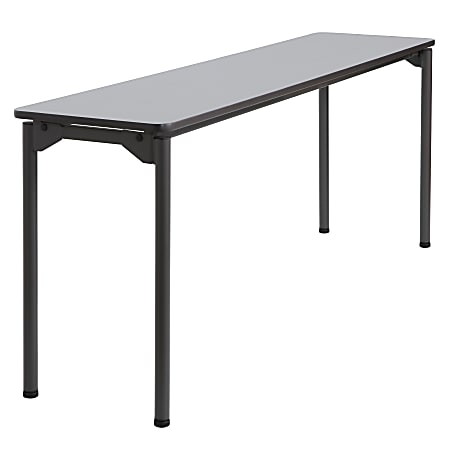 Iceberg Maxx Legroom-Series Wood Folding Table, 18"W x 72"D, Gray/Black