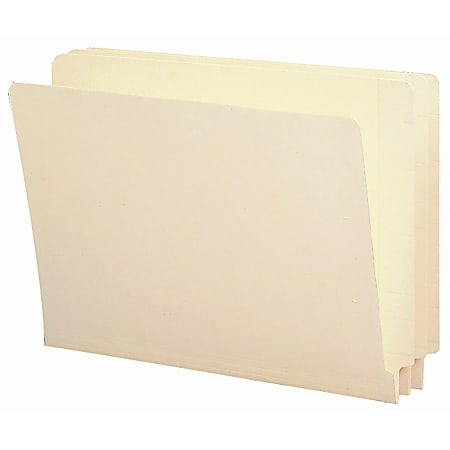 Smead® Manila Reinforced End-Tab Folders, Straight Cut, Letter Size, Pack Of 50