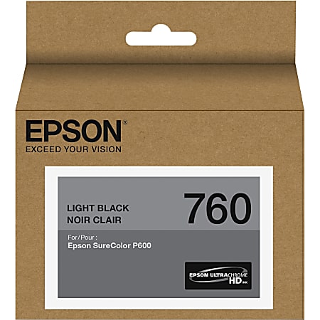 Epson UltraChrome HD T760 Original Ink Cartridge - Inkjet - Light Black - 1 Each