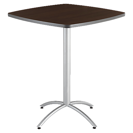 Iceberg CafeWorks Bistro Table, Square, 42"H x 36"W, Walnut