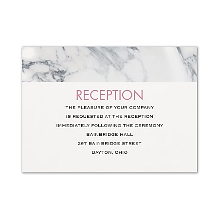 Custom Wedding & Event Reception Cards, 4-7/8" x