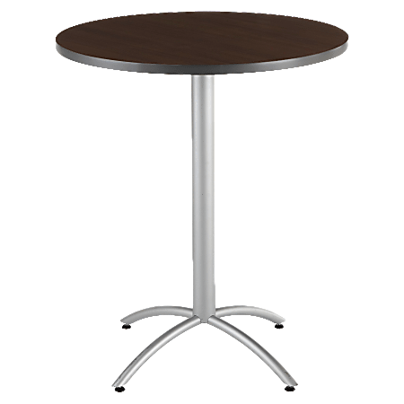 Iceberg CafeWorks Bistro Table, Round, 42"H x 36"W, Walnut