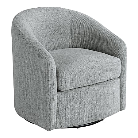 Office Star Bella Fabric Swivel Accent Chair, Dove Gray