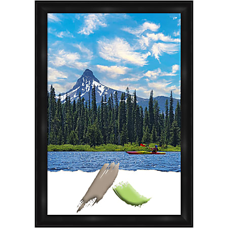 Amanti Art Grand Black Picture Frame, 28" x 40", Matted For 24" x 36"