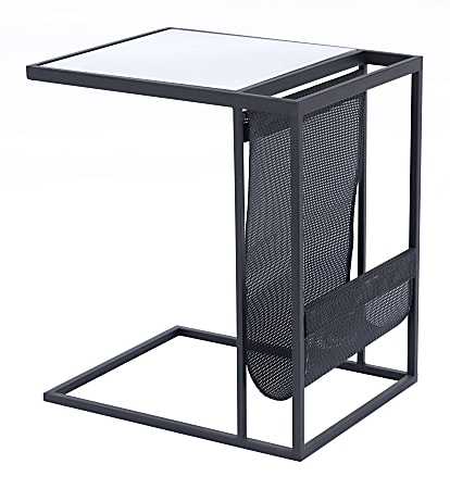 Zuo Modern Magazine Rack Table, Rectangular, Black