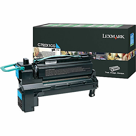 Lexmark™ C792X1CG Extra-High-Yield Return Program Cyan Toner Cartridge