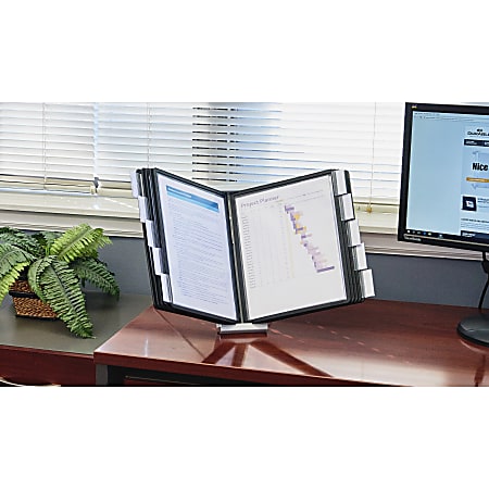 Durable InstaView 10 Section Desktop Reference System Black