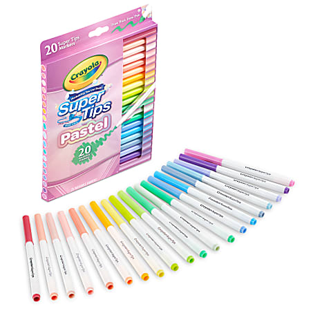 Crayola Washable Markers, Nontoxic, Super Tips - 20 markers