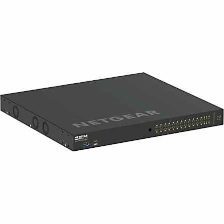 Netgear AV Line M4250-26G4XF-PoE+ 24x1G PoE+ 480W 2x1G and 4xSFP+ Managed Switch - 24 Ports - Manageable - GSM4230PXTAANAS