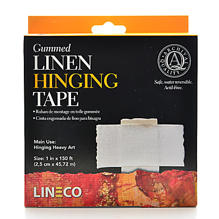 Lineco Gummed Linen Tape, 1" x 1,800, White