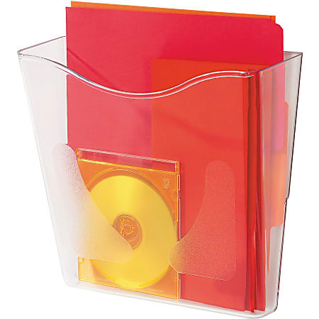 deflecto&reg; Euro-Style DocuPocket&reg;Portrait Wall File, A4/Legal/Letter/Magazine/Portfolio Size, 10.25" x 4" x 10", Clear