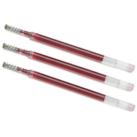 SKILCRAFT® Vista Gel Pen Refills, 0.7 mm, Medium Point, Red, Pack Of 3