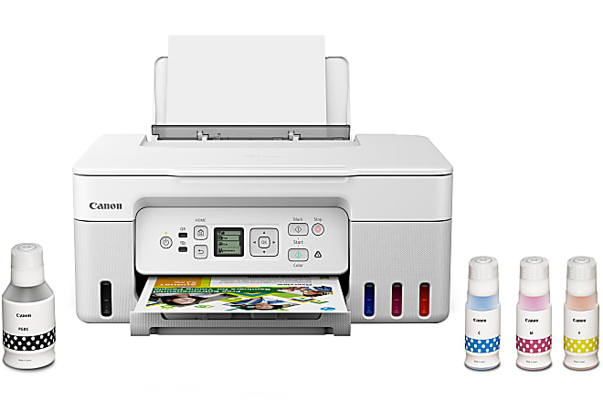 Canon&reg; PIXMA&trade; G3270 MegaTank Wireless Inkjet All-In-One Color Printer, White