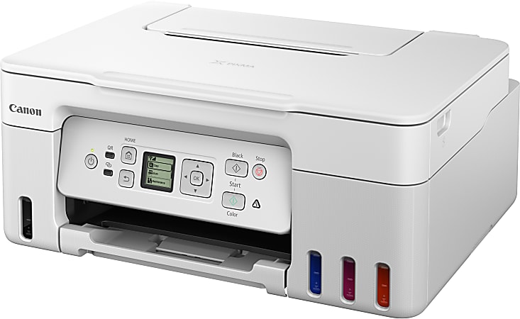 Canon PIXMA G3270 MegaTank All-in-One Wireless Inkjet Color Printer (White)