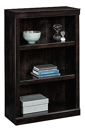 Realspace® 45"H 3-Shelf Bookcase, Peppered Black